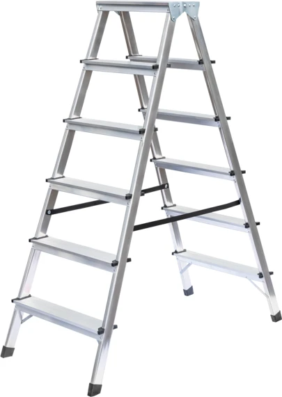 Günzburger Steigtechnik Alu 2-tlg. Stehleiter, 2x 6 Stufen