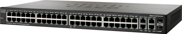 Cisco SF300 Rackmount Managed Switch, 48x RJ-45, 2x RJ-45/SFP