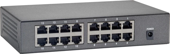 LevelOne FEP Desktop Switch, 16x RJ-45, 82W PoE+