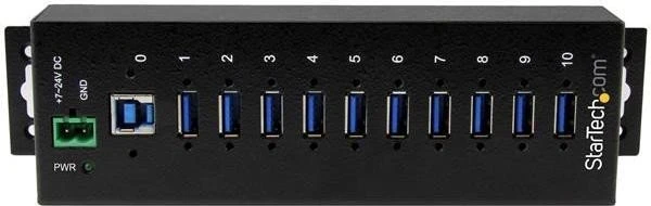 StarTech Industrial Railmount USB-Hub, 10x USB-A 3.0, USB-B 3.0 [Buchse]