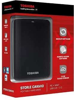 Toshiba Stor.E Canvio, schwarz, 1TB, USB 3.0 Micro-B