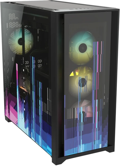 Corsair iCue 5000X RGB Signature Series Glitch, schwarz, Glasfenster