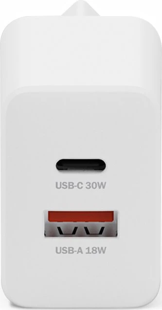 Digitus USB GaN Charger 1x USB-C 1x USB-A 30W weiß