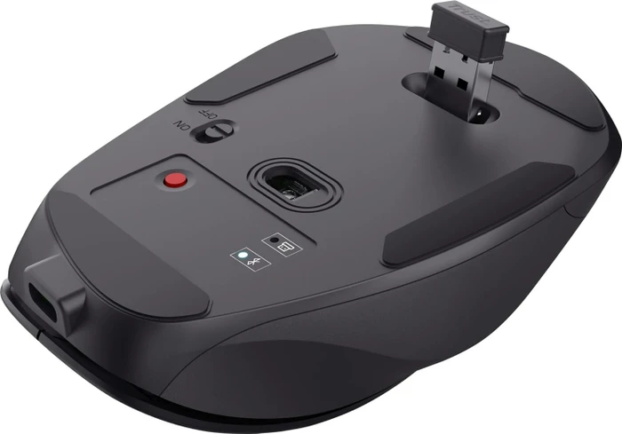 Trust Fyda Multi-Device Wireless Mouse schwarz, USB/Bluetooth