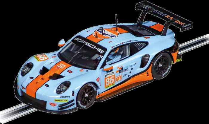 Carrera Digital 132 Porsche 911 RSR Gulf Racing, Mike Wainwright, No.86, Silverstone 2018