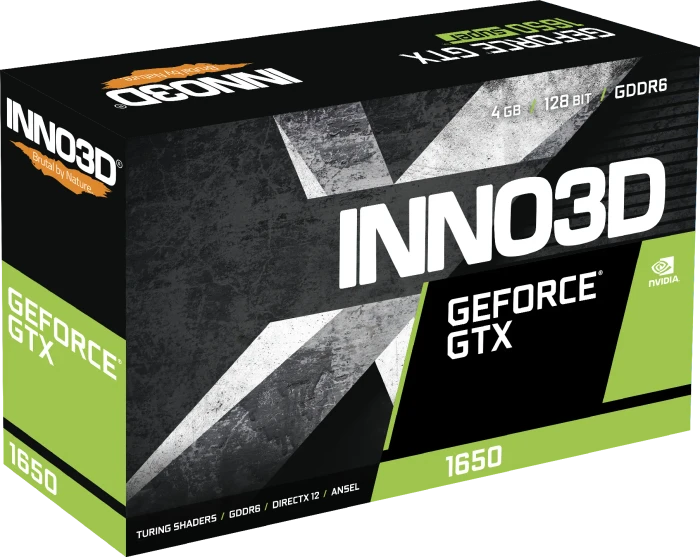 INNO3D GeForce GTX 1650 Twin X2 OC V3, 4GB GDDR6, HDMI, 3x DP