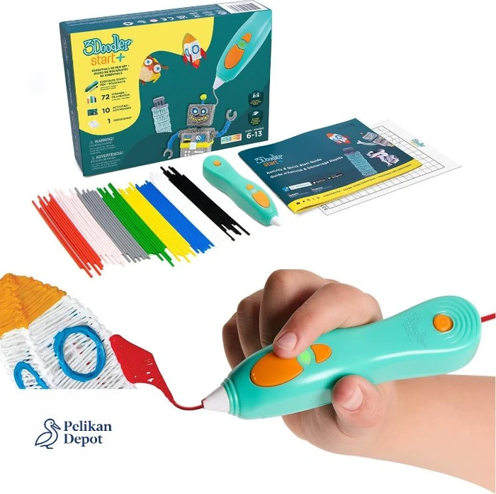 3Doodler Start+, orange/türkis, Essentials Pen Set