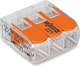 Wago COMPACT-Verbindungsklemme bis 4mm² 3-Leiter, 1 Stück