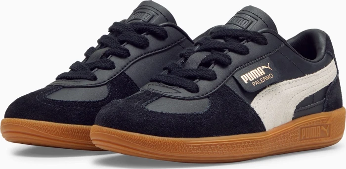 Puma Palermo Leather puma black/feather gray/gum (Junior)
