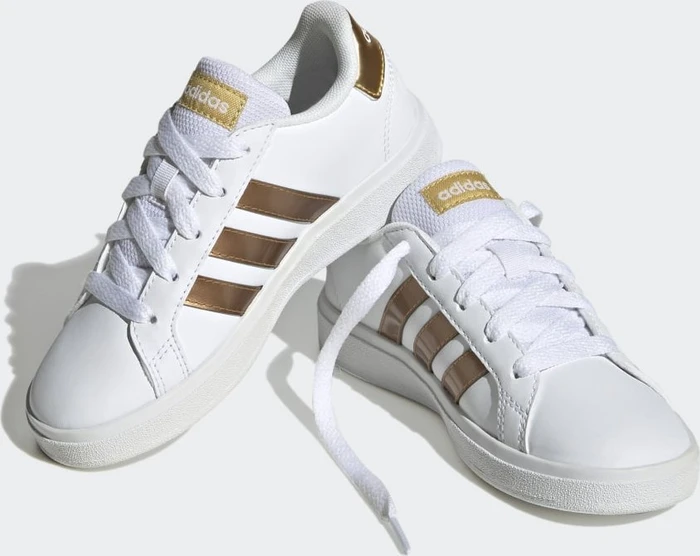 adidas Grand Court Sustainable Lace cloud white/matte gold (Junior)