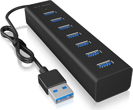RaidSonic Icy Box IB-HUB1700-U3 USB-Hub, 7x USB-A 3.0, USB-A 3.0 [Stecker]