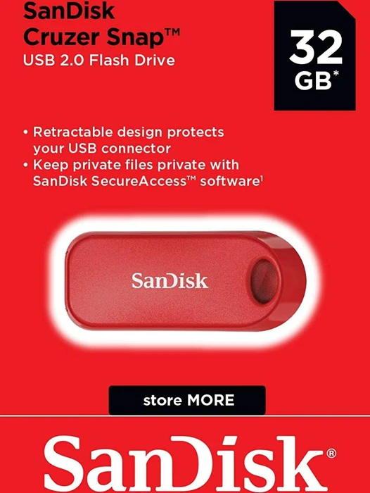 SanDisk Cruzer Snap 32GB rot, USB-A, USB 2.0