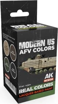 AK-Interactive 2nd Gen Real Colors US Army Modern AFV Colors Farbset, 4-tlg.