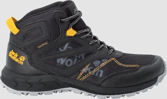 Jack Wolfskin Woodland Texapore Mid black/burly yellow (Junior)