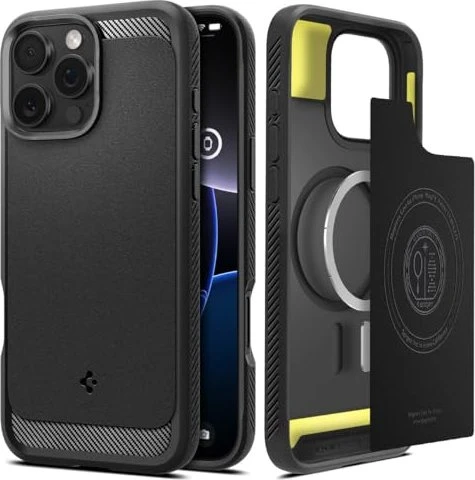 Spigen Rugged Armor (MagFit) für Apple iPhone 16 Pro Matte Black