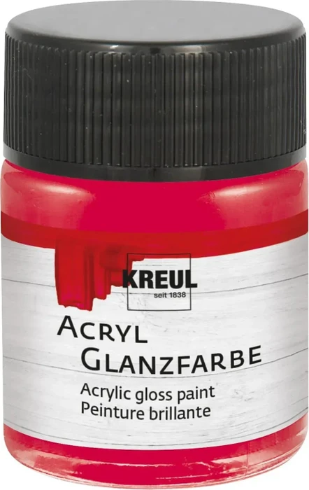 Kreul Acryl Glanzfarbe, dunkelrot, 50ml