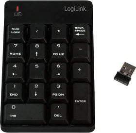 LogiLink Wireless Keypad, schwarz, USB