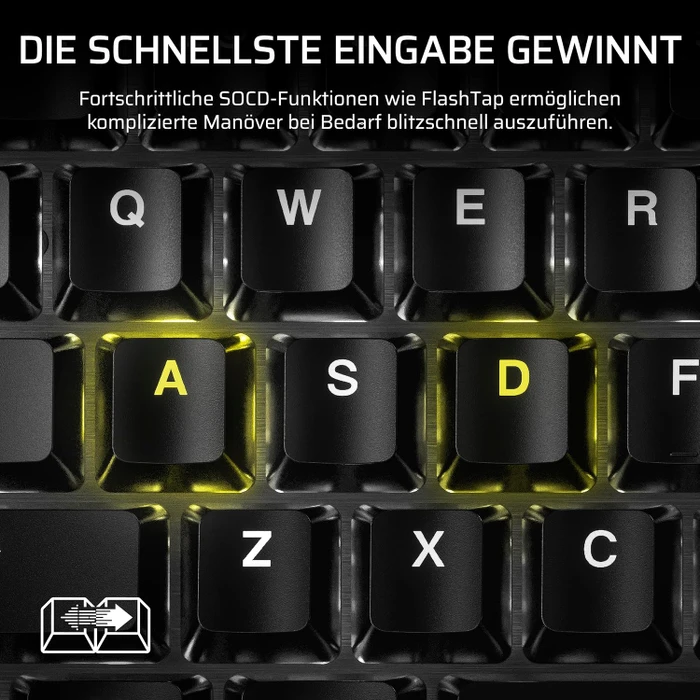 Corsair Gaming K70 PRO TKL Magnetic-Mechanical, schwarz, Corsair MGX Hyperdrive, USB, DE