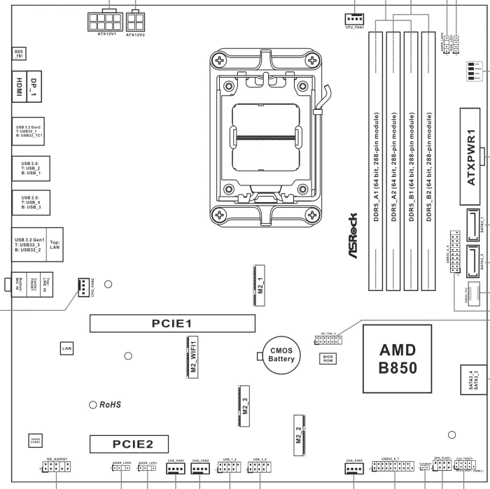 ASRock B850M Pro RS (AMD AM5)