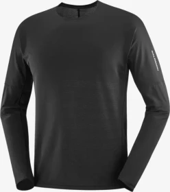 Salomon Sense Aero Graphic Laufshirt langarm deep black/black beauty (Herren)
