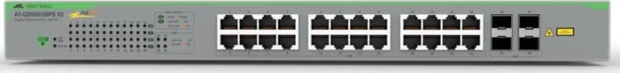 Allied Telesis GS950 Rackmount Gigabit Smart Switch, 24x RJ-45, 4x RJ-45/SFP, 185W PoE+