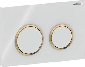 Geberit Omega20 Betätigungsplatte weiß/vergoldet/weiß