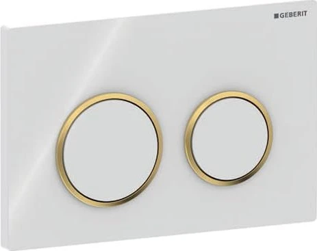 Geberit Omega20 Betätigungsplatte weiß/vergoldet/weiß