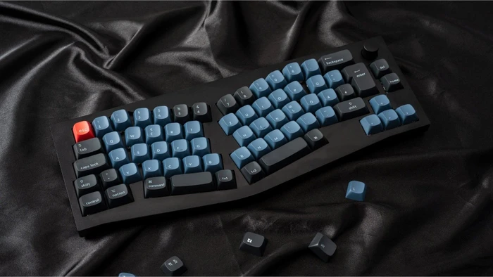Keychron Q8 Alice Knob Version, 65% Layout, LEDs RGB, Carbon Black, Gateron G Pro RED, USB, DE