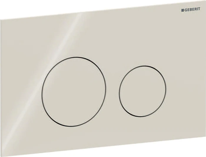 Geberit Sigma40 Betätigungsplatte Glas rund sandgrau