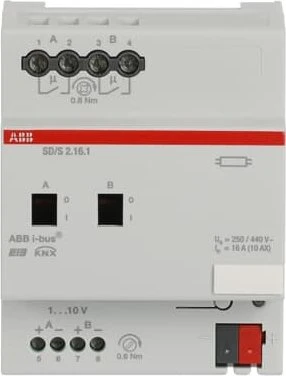 ABB SD/S2.16.1 Schalt-/Dimmaktor 2-fach, 16A, 4TE REG