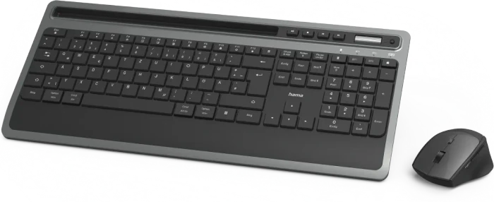 Hama KMW-600 Plus Funk Tastatur und Maus Set, schwarz/anthrazit, USB/Bluetooth, DE