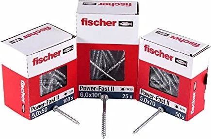 fischer PowerFast FPF II PTF BC T20 3.5x35 Spanplattenschraube, 3.5x35mm, 200 Stück