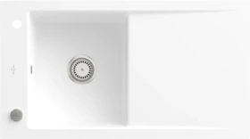 Villeroy & Boch Timeline 50 flat flächenbündig Becken reversibel mit Ablauffernbedienung stone white