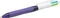 BIC 4 Colours Grip Fun 0.4mm Kugelschreiber (Mine) blau/weiß, Blister Vorschaubild