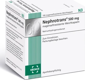 Nephrotrans 500mg magensaftresistente Weichkapseln, 100 Stück