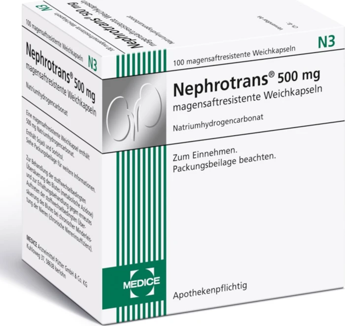 Nephrotrans 500mg magensaftresistente Weichkapseln, 100 Stück