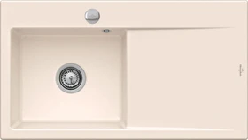 Villeroy & Boch Subway Style 50 Einbau Becken links mit Ablauffernbedienung crema