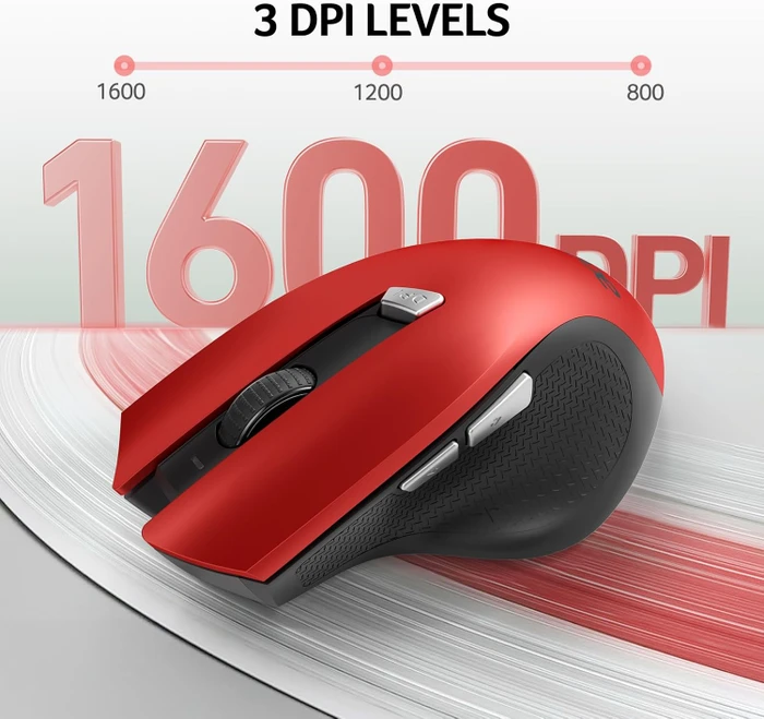 Acer OMR266 2.4GHz Wireless Mouse rot/schwarz, USB
