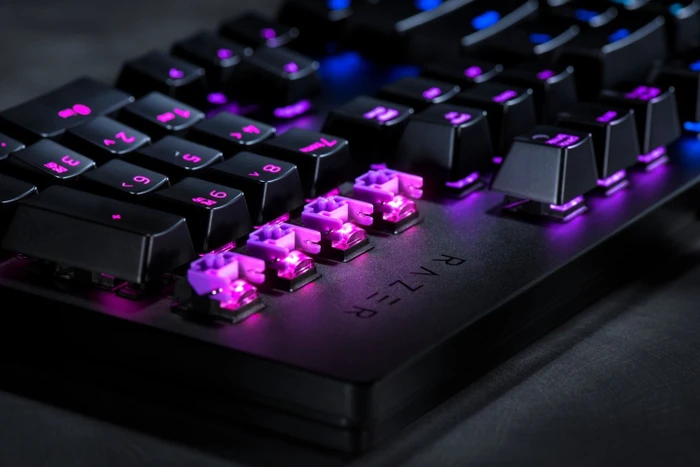Razer Huntsman, Classic Black, Razer Clicky Optical PURPLE, USB, DE
