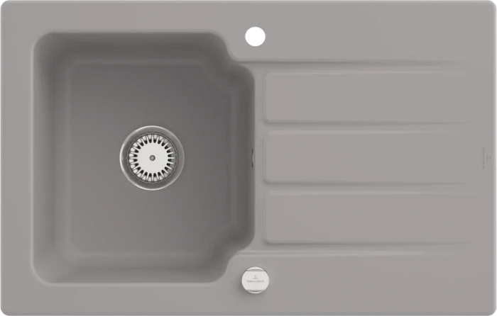 Villeroy & Boch Architectura 45 Einbau Becken reversibel mit Ablauffernbedienung fossil