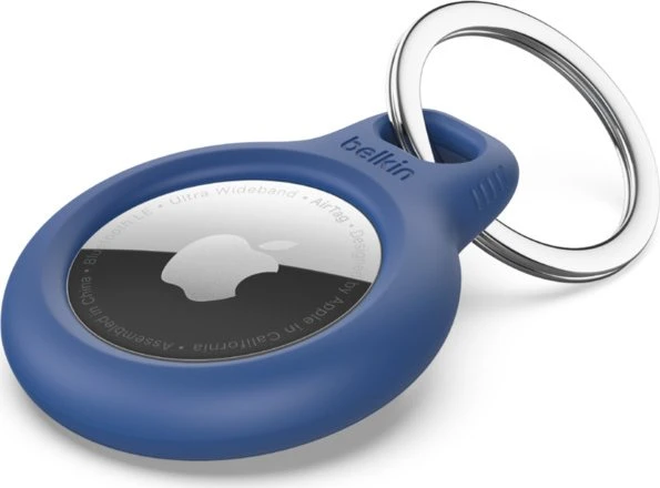 Belkin Secure Holder mit Schlüsselanhänger für Apple AirTag blau