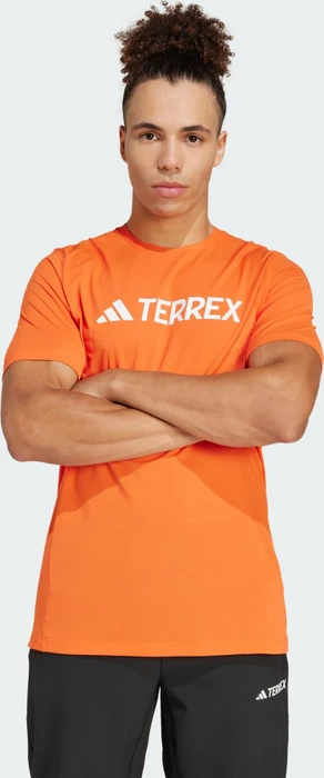 adidas Terrex Multi Climacool Logo Tech Funktionsshirt kurzarm semi impact orange (Herren)