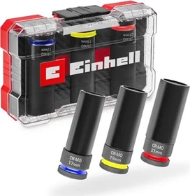 Einhell M-Case Impact Steckschlüsselsatz inkl. Werkzeugbox,   3-tlg.