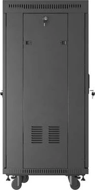Lanberg 19" Rackschrank 24HE, LCD, freistehend, Flat Pack, V2, Gitternetztür, IP20, RAL 9004, 600mm tief