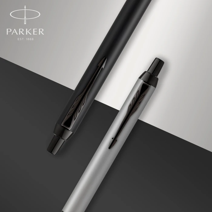 Parker IM Monochrome Kugelschreiber matte grey/schwarz, Geschenkbox