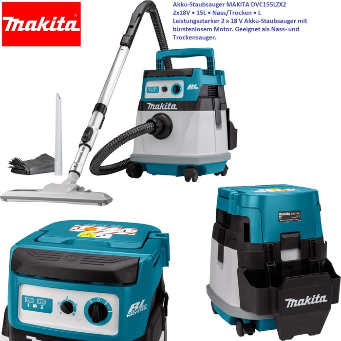 Makita DVC155LZX2 Akku-Nass-/Trockensauger solo