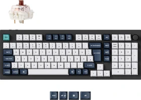 Keychron Q5 Max, Carbon Black, 96%, LEDs RGB, hot-swap, Gateron Jupiter BROWN, USB/Bluetooth, DE (Q5M-M3-DE)