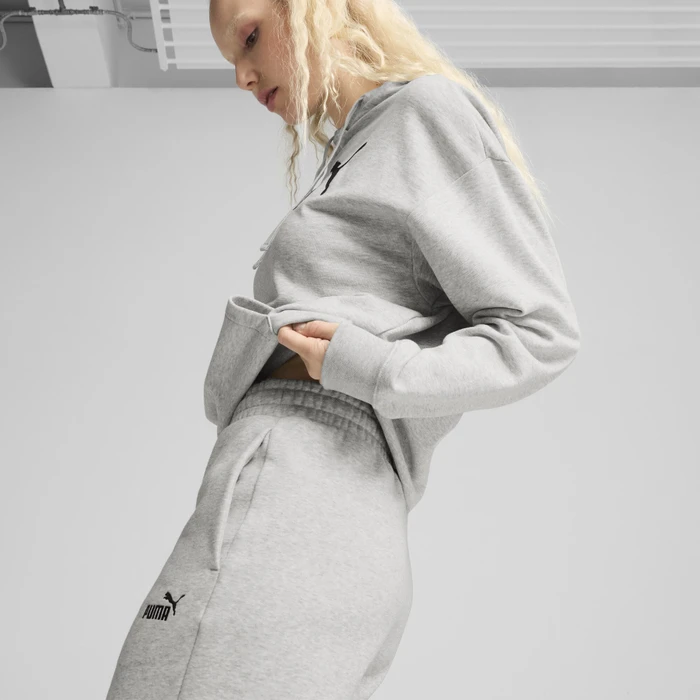 Puma ESS Small No. 1 Logo Comfort Trainingshose lang light grey heather (Damen)