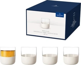 Villeroy & Boch Manufacture Rock Shot Schnapsglas blanc, 4 Stück