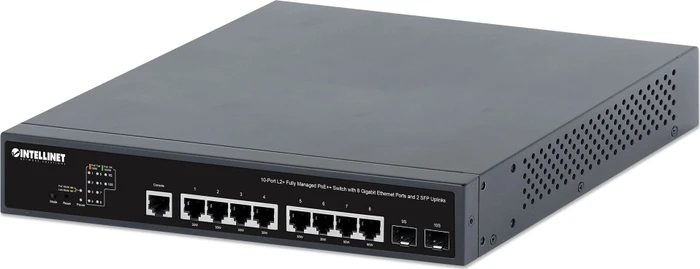 Intellinet Rackmount Gigabit Managed Switch, 8x RJ-45, 2x SFP, 242W PoE++